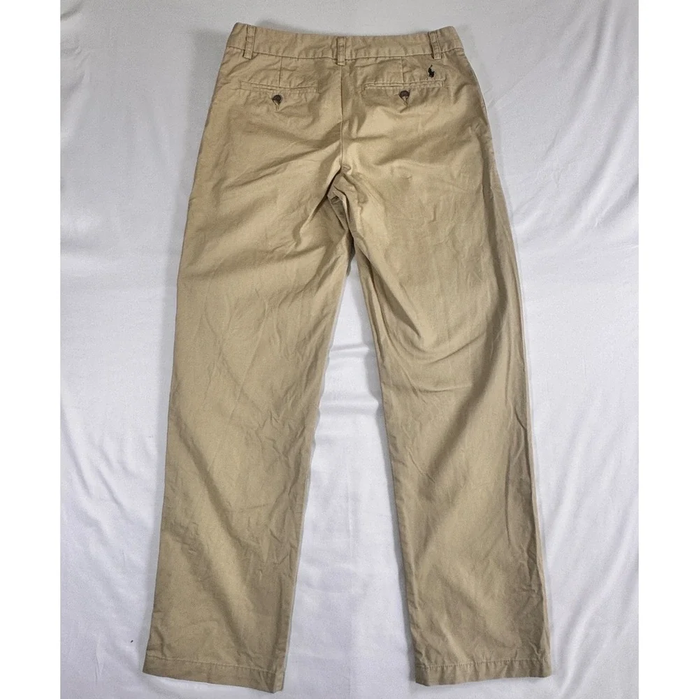 Polo Ralph Lauren Chino Pants Boys 16 Tan Khaki Straight Leg Cotton Twill 28x29